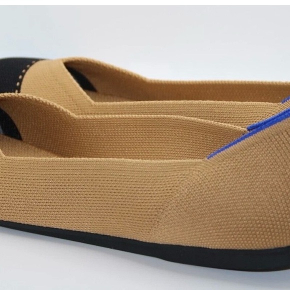 Rothy's Women’s Size 10 The Flat Color Camel Black Captoe Size New - Picture 3 of 9